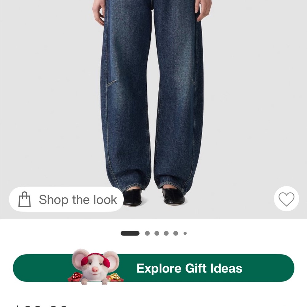 Levi's Dark Blue Flare  cinched waist Wide Leg  barrel Jeans